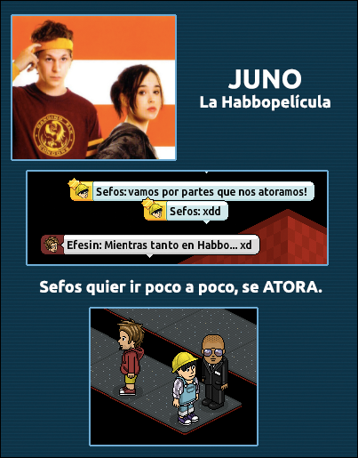 habtium's tweet photo. @ESHabbo #MientrastantoenHabbo Trailer de la próxima semana sobre cine en @habtium con la versión de Juno. #ATORAR http://t.co/0fMITmgKNu