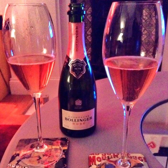 A half bottle of Bollinger Rosé, perfect for two to start the evening.