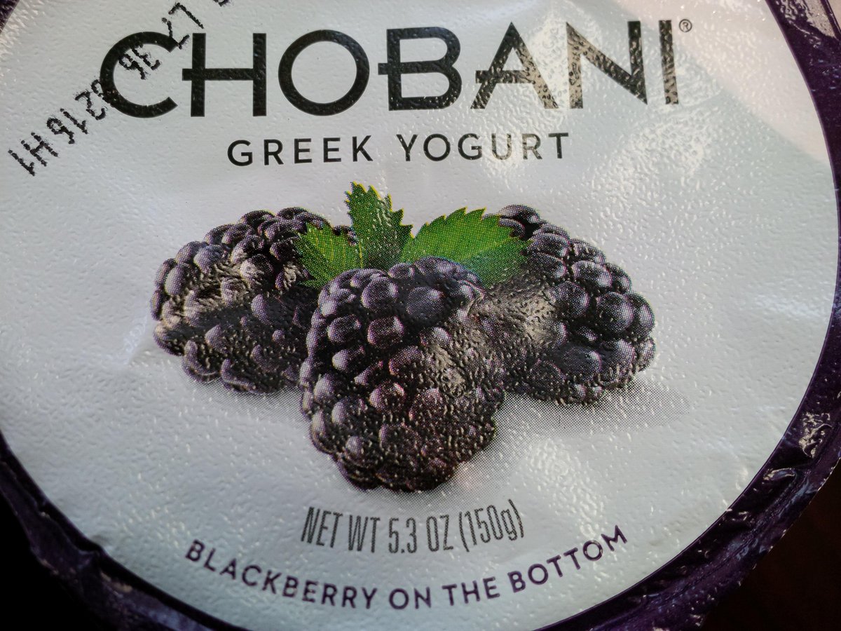MarkFeit's tweet image. First new product I've seen from @BlackBerry in a while. Thanks @Chobani!