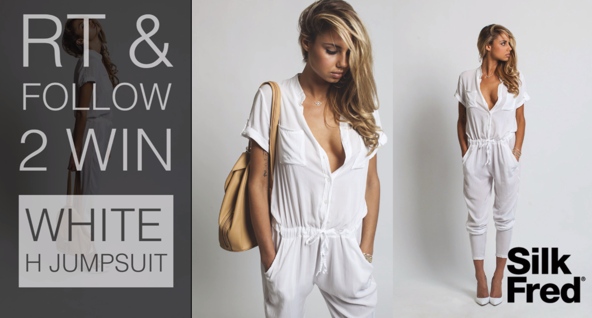silkfred white jumpsuit
