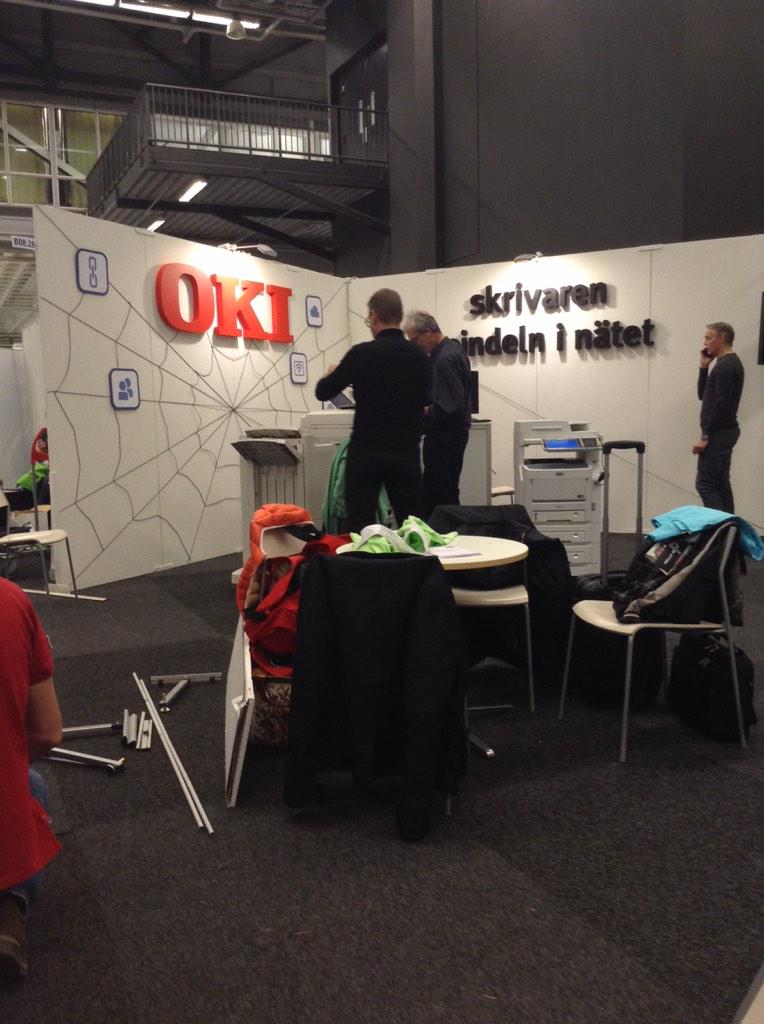 nordicdoc's tweet photo. Sätter upp monter med OKI på IT SOLUTIONS EXPO 2015 i Göteborg http://t.co/YpixnXzwwM