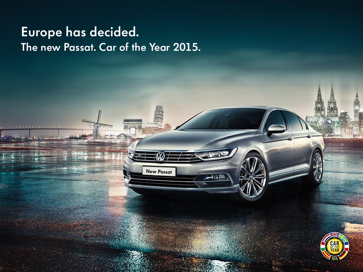 What a start to the Geneva Motor Show! The Passat's been crowned 2015 Car of the Year! bit.ly/1DNZJn4