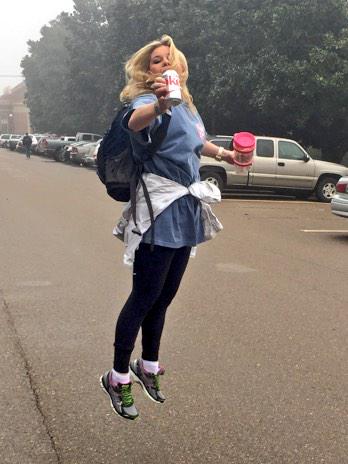 kimsanner's tweet photo. jumpin for joy bc @DietCoke is the best!!!!!!! #tastebudscontestolemiss http://t.co/umqn4a3hKy