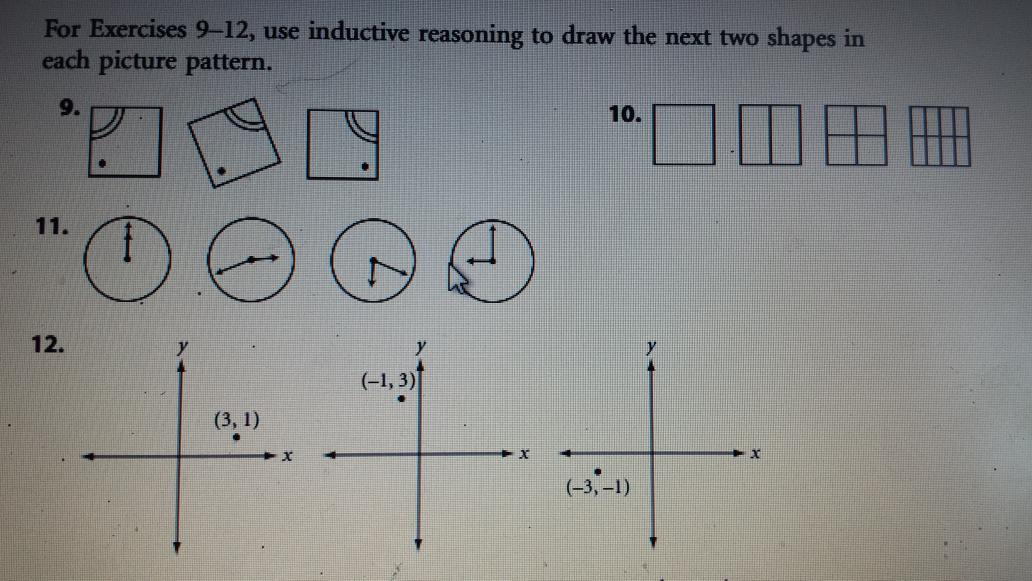 Does anyone know the next 2 patterns for 9, 11, 12? Been at it for an hour n no luck! #inductivereasoning #mathchat