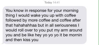 itskatpatnode's tweet photo. Texts like this😘❤️ #mylongdistancerelationsip #longdistancerelationship http://t.co/XqxPU6BMQw