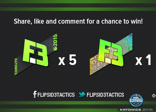 FlipSid3Tactics's tweet photo. These Katowice 2015 Stickers look great! 5 Stickers + 1 Holo sticker going out to you guys.  RT + Follow to enter! http://t.co/6O6UbwL6Va