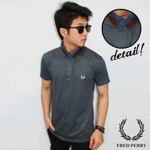 polo Neck mix fabric grey | 105 ribu | size M &amp; L minat? Sms 081222732487 pin 525f296c