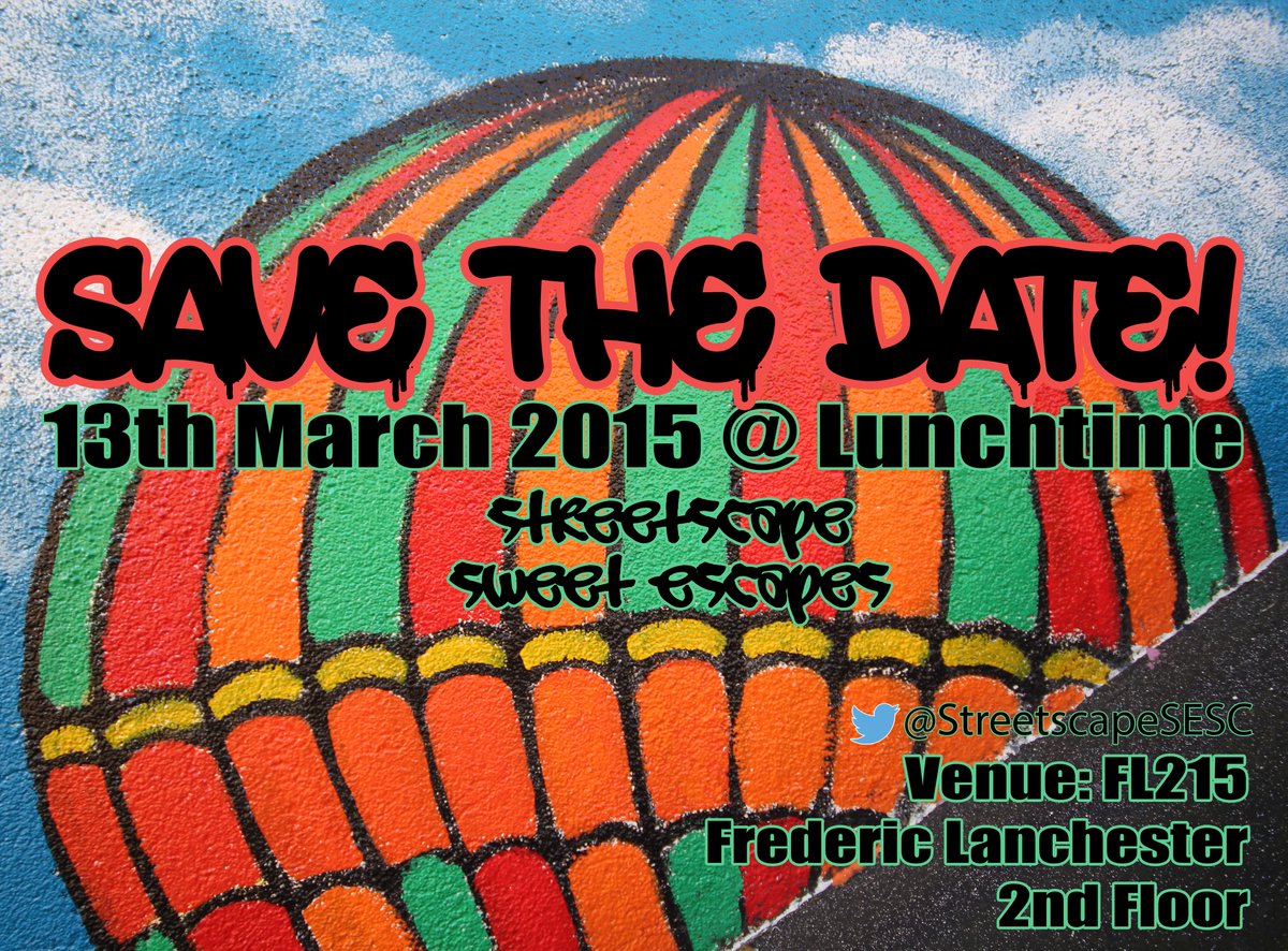 StreetscapeSESC's tweet photo. 13.03.2015 12:00 @ FL215! Time to talk art, socially before #EasterRecess. #StreetArt #CoventryUniversity @covcampus http://t.co/KtFKyShJQS