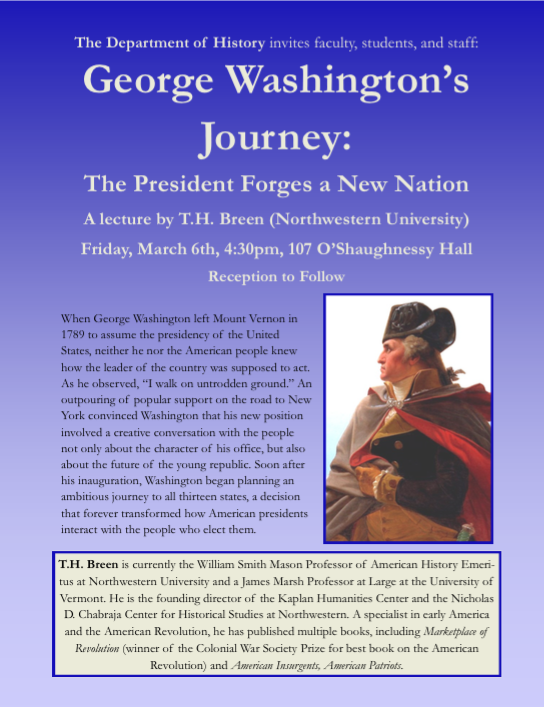 TimothyHBreen's tweet photo. Speaking at @NotreDame on George Washington’s Journey: The President Forges a New Nation #GeorgeWashington http://t.co/9VMiiLTqfD