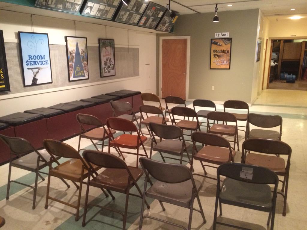 SCPlayhouse's tweet photo. Getting set for #auditions tonight for #beckysnewcar and don't forget to see #daddysdyin #scplayhouse http://t.co/TL8F35ftW7