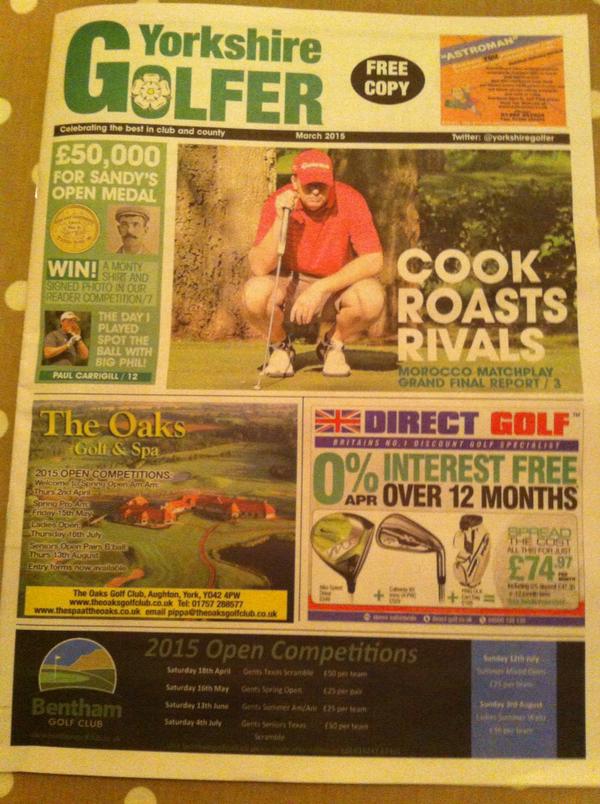 hesslegolfclub's tweet photo. Checkout the latest @YORKSHIREGOLFER cover with @hesslegolfclub member @IanCookIKC winner of the @HowDidiDo matchplay http://t.co/vOBVECUWsT