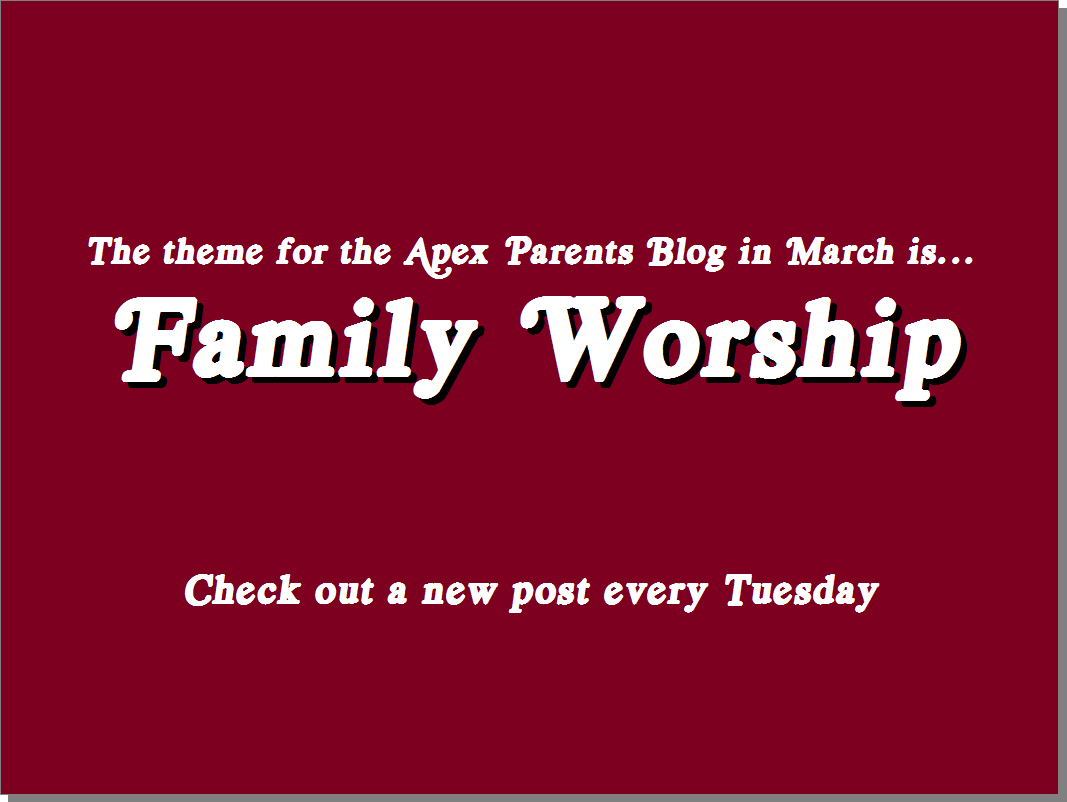 ApexParents's tweet photo. Elder/ HC Shepherd Jeff Thompson kicks off our blog post series on family worship. http://t.co/W1qT72pBLo http://t.co/Wh8lRnTXJY
