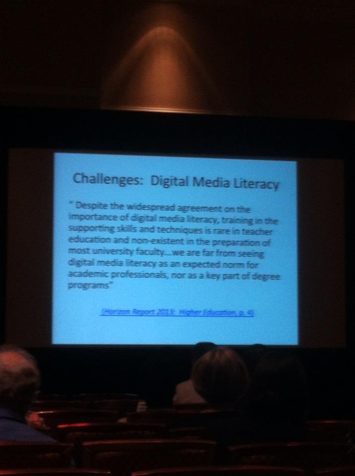 Kathleen Tyner speaking about production as necessity of digital literacy #SITEconf <a href="/teachdigitalLAB/">Teach Digital</a>  #EM203