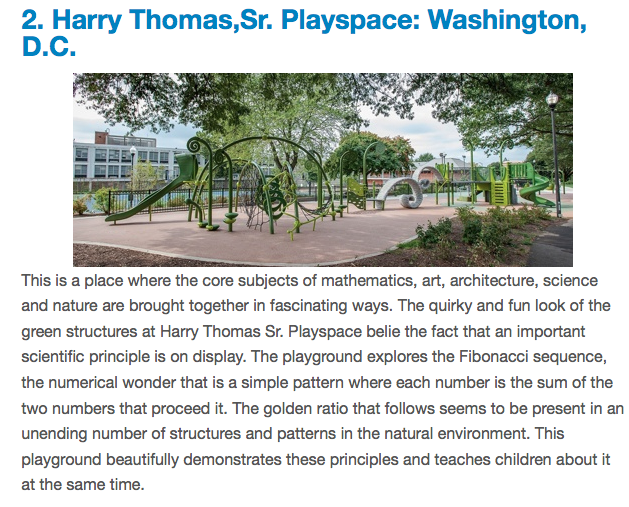 DCDPR's tweet photo. DC's Harry Thomas Sr Playground named #2 of 50 Best Playgrounds in America by ECE Zone #PlayDC http://t.co/B69toOYGUI http://t.co/QRyeVOO4n3