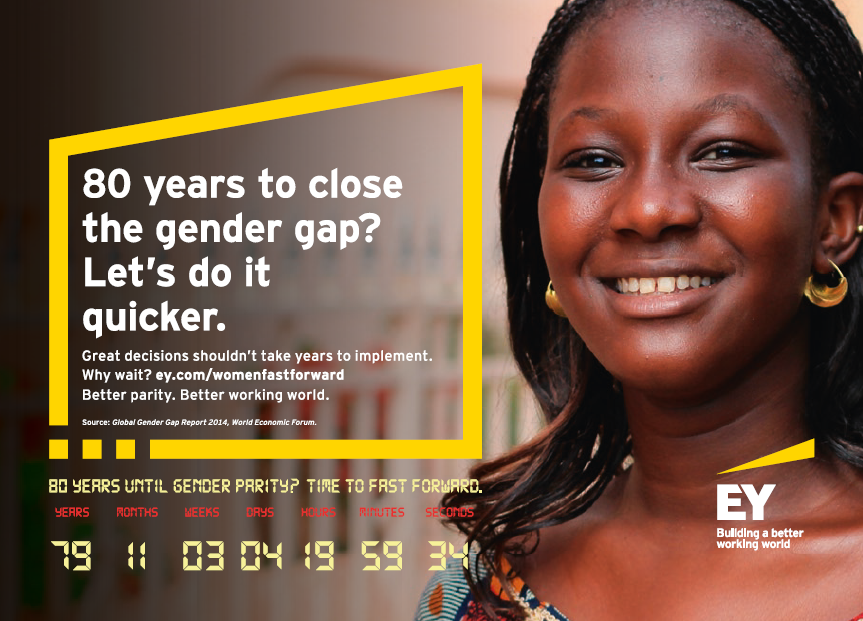 EYnews's tweet photo. 80yrs until gender equality in the workplace? That's too long. #WomenFastForward #MakeItHappen http://t.co/cp1oQrDNEe http://t.co/2F9Qclw75a