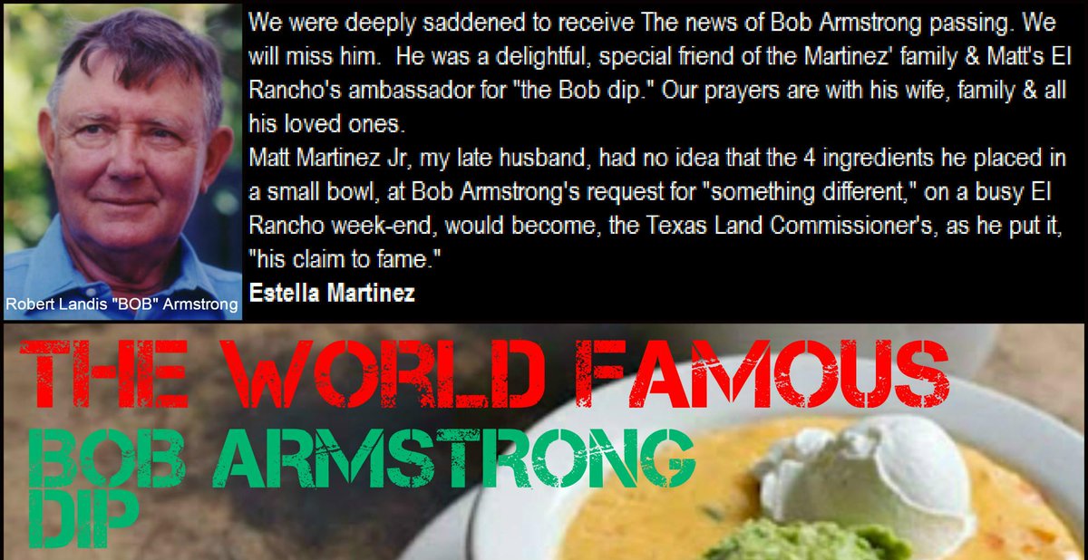 MattsTexMexG's tweet photo. In memory of Bob Armstrong http://t.co/yVjuHxKCFJ