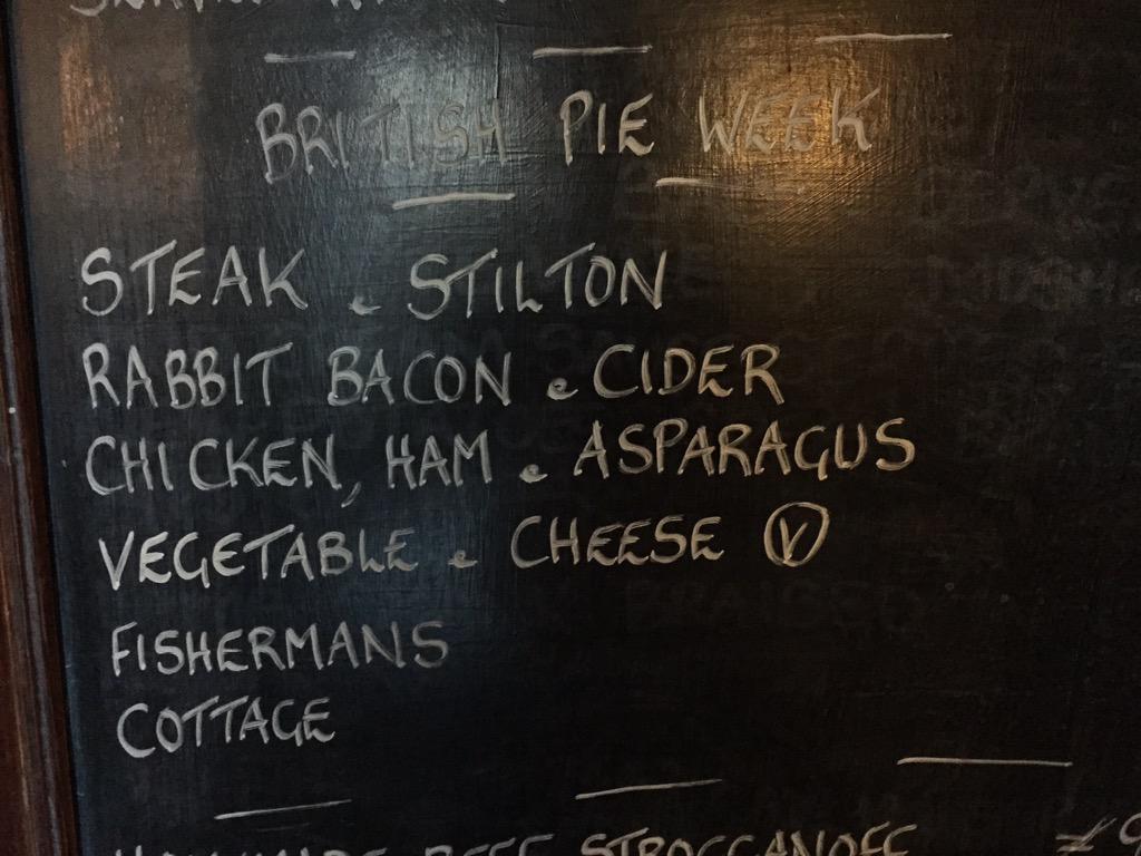 As it it #BritishPieWeek our specials board now includes 6 different pies!! All #homemade of course!