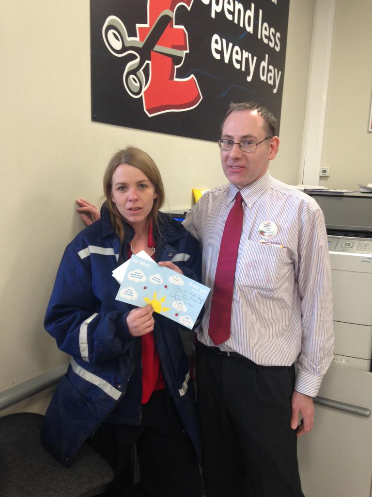 Well deserved award for Danni for ensuring Leeds rd Huddersfield got a green audit on stock integrity