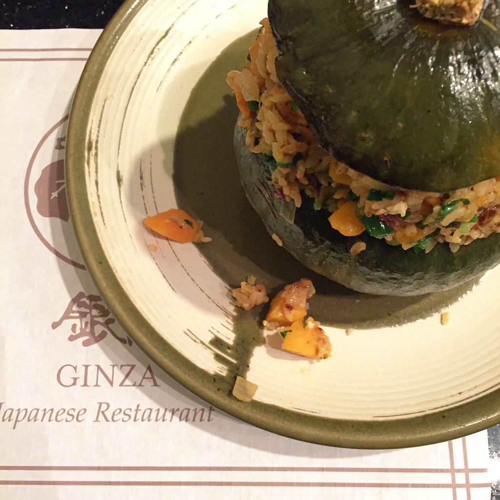 SeattleiteMag's tweet photo. Must Order: Ginza's Pumpkin Fried Rice // Roasted kabocha with bacon &amp; shrimp! @GinzaBellevue #SeattleiteMustOrder http://t.co/kqApdn9pk1