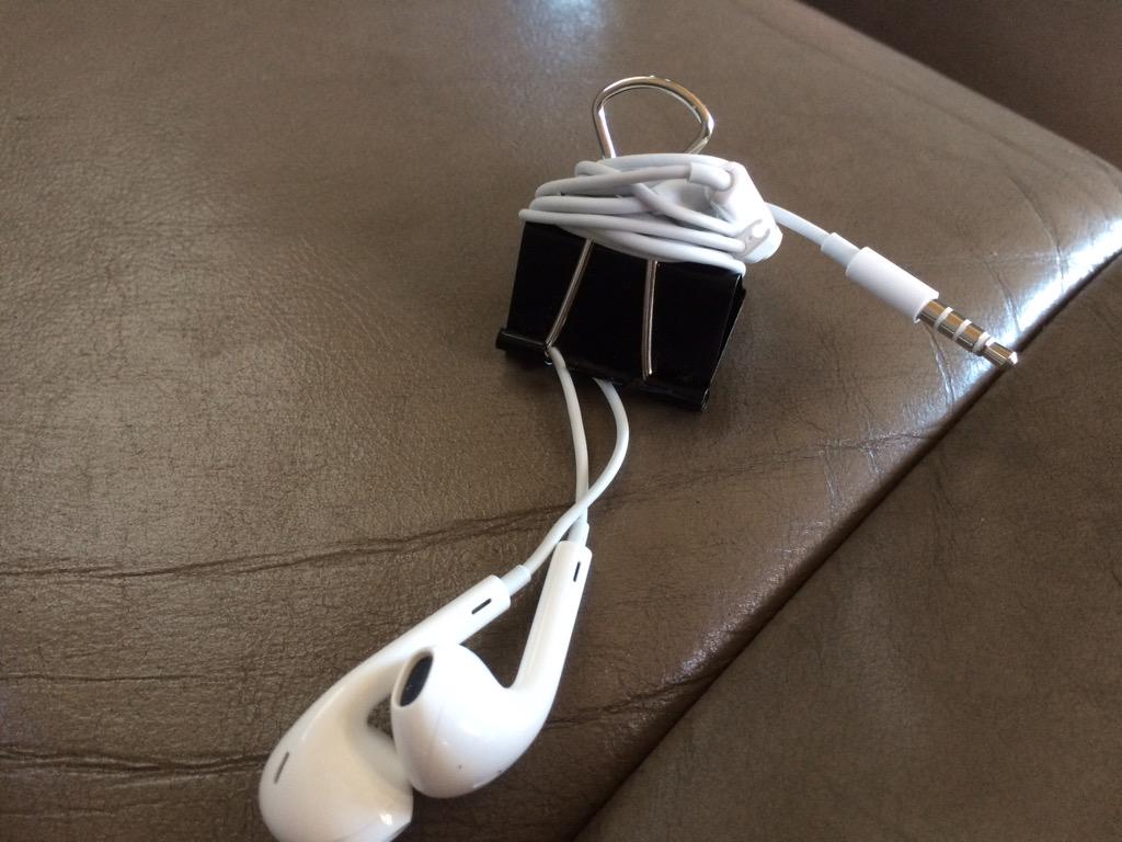 binder clip earbuds
