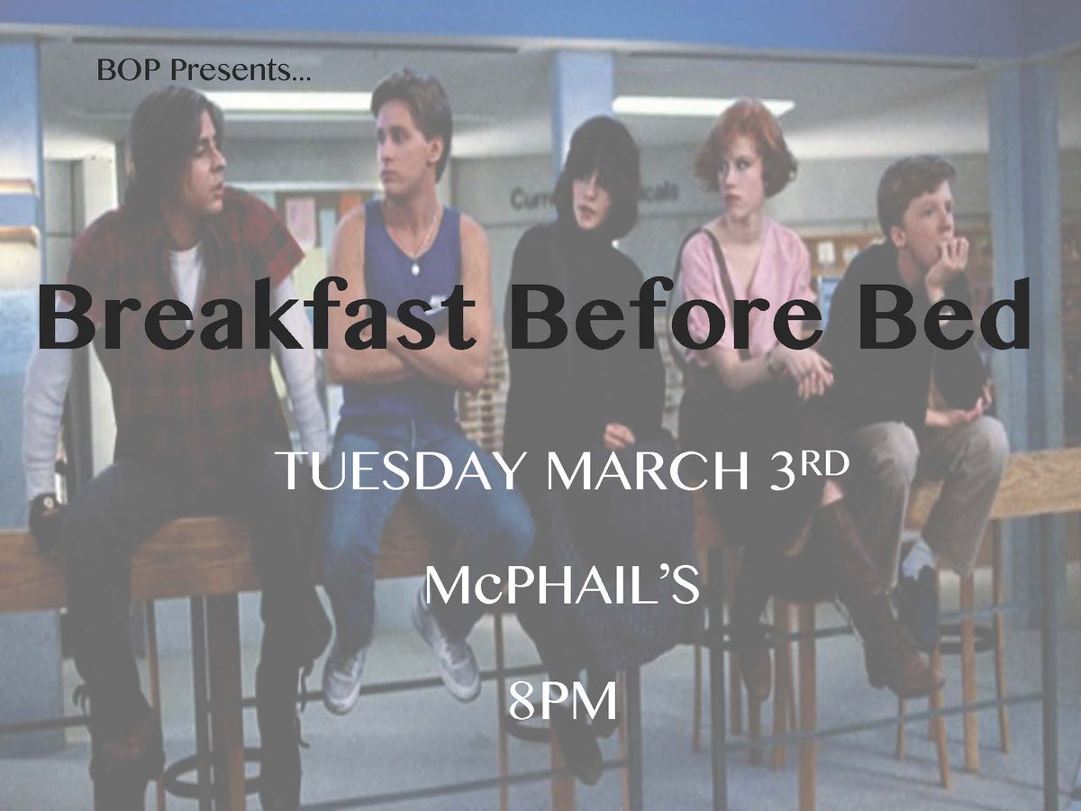 McPhails's tweet photo. @PCBOP "Breakfast Before Bed." Take a break, watch The Breakfast Club, decorate a travel mug, &amp; have some breakfast! http://t.co/xawsl7AvN8