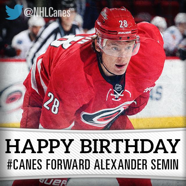 Help the wish Alexander Semin a Happy Birthday! 