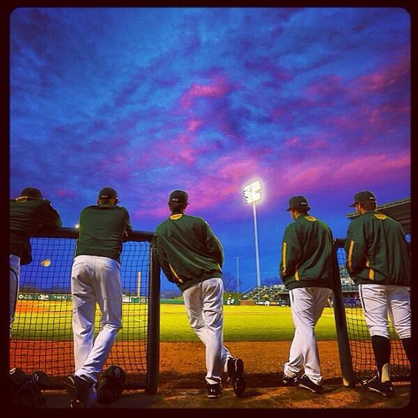 BaseballBoner's tweet photo. Idk what’s more beautiful, that skyline or those boys 😍⚾👏 http://t.co/VaBoAOMxAt