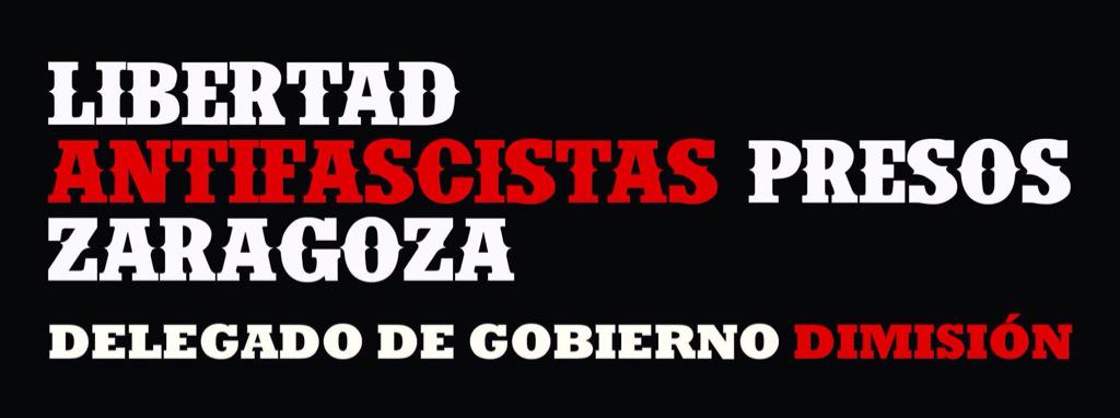 arrebato_zgz's tweet photo. Libertad antifascistas presos y basta de impunidad para los nazis! Ahora y siempre @ZaragozaAntifa http://t.co/L5qXP2II9C