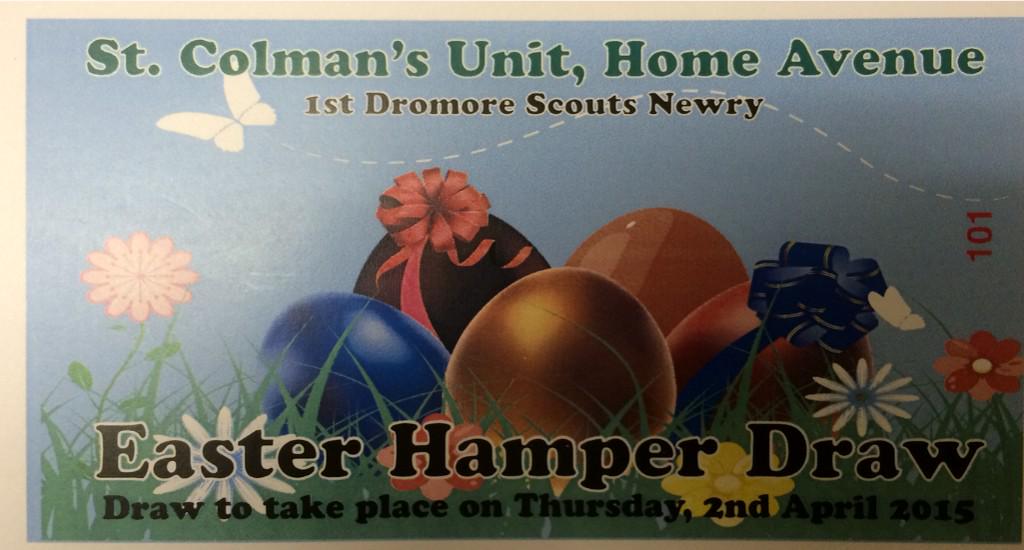 Easter hamper Draw 2015, tickets available from all members £1 each