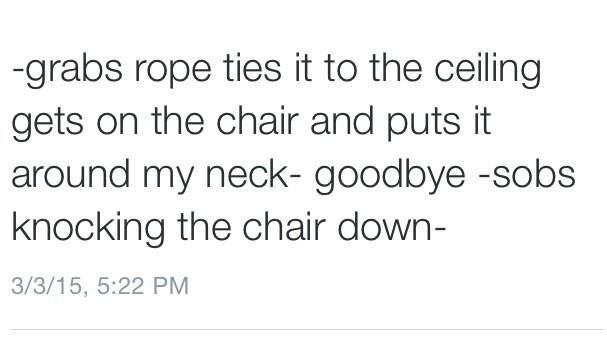 how the fuck do you have the nerve to role play suicide when people actually battle that daily. go fuck yourself.