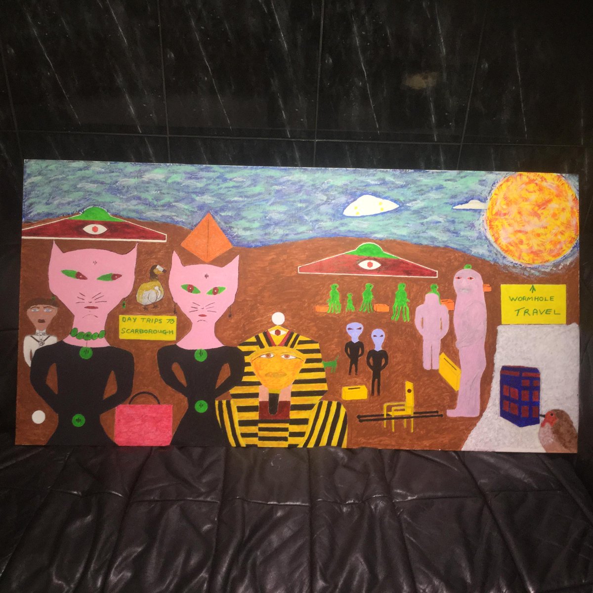 offtrackcanvas's tweet image. Have you heard of the land where everybody goes? offthetrackabstract.co.uk/#/the-land-whe… #planetfeline #catladies #abstract #art