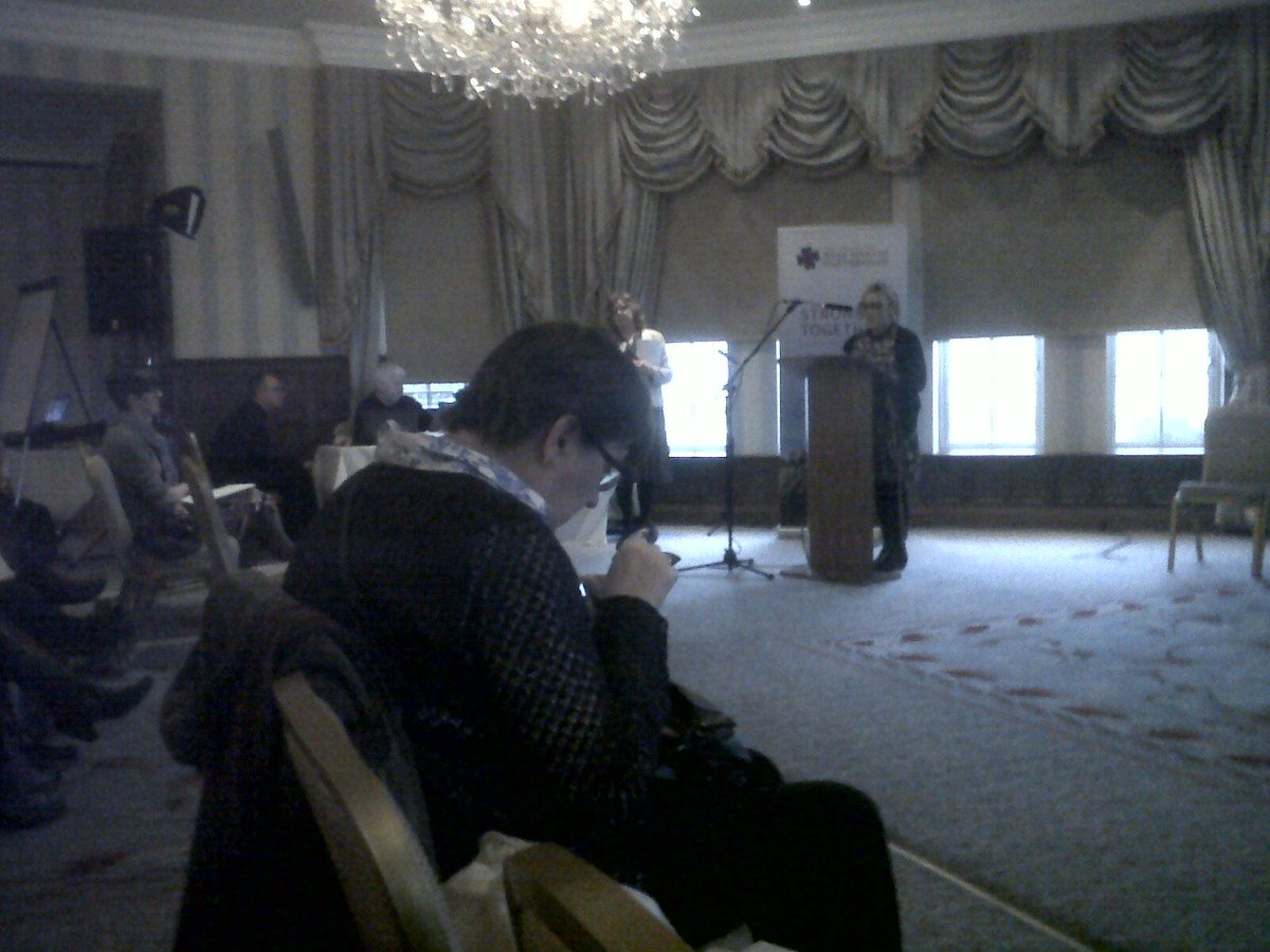 Imonlyslightly's tweet photo. @helenhamill delivering the Minister for Health's message #WorldBirthDefectsDay #NIRDchat http://t.co/9ajBsjBQ1O