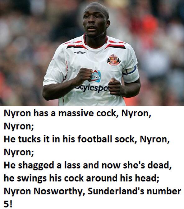 FootyFansChants's tweet image. Sunderland fans sing about Nyron Nosworthy.....