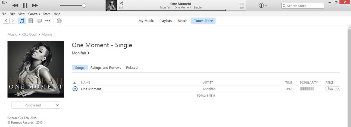 AlexanderMcNeil's tweet photo. Bought @THEMONIFAH's new single "One Moment". Been waiting for this one!! Love this song. #onemomentforme #icanrelate http://t.co/idyu1ZYGVV