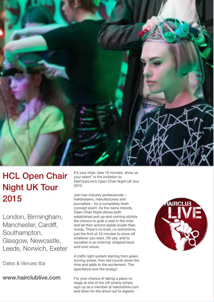 HairClubLive's tweet photo. #ItsYourChair! Showcase your hair talent at #HCLOpenChair UK tour. More info >> contact@hairclublive.com http://t.co/bF2GaJfAxO