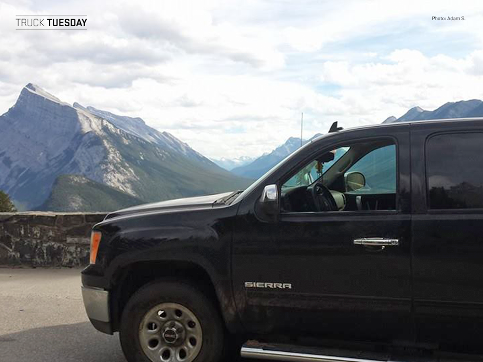 WoodWheaton's tweet photo. There’s nothing like a gorgeous view of the Alberta Mountains in the comfort of your GMC #Sierra #TruckTuesday http://t.co/qiPDiLdKNs