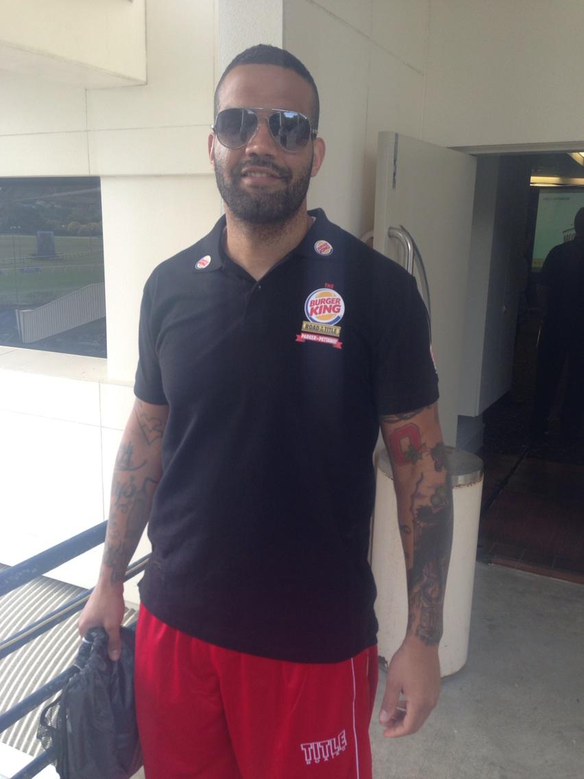 DucoEvents's tweet photo. Jason Pettaway looking relaxed prior to weighing in today #ParkervPettaway http://t.co/804Na0rzQV