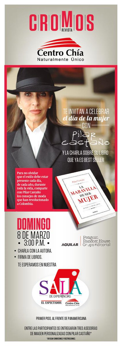 Penguinlibrosco's tweet photo. La revista @cromoscomco y @Centrochia te invitan este domingo a la firma de libros de @castanopilar: http://t.co/aHU8GRwLpv