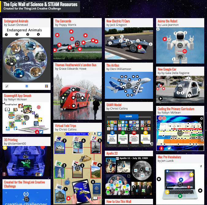 Find 50 resources on the Epic Wall of Science &amp; STEAM Resources. padlet.com/soxnevad/Scien… Use | Remix | Get Inspired