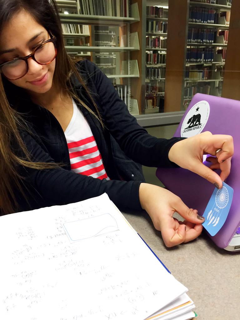 Stickerhood's tweet photo. Greek-ifying her laptop for the first time with Stickerhood! #ActionShot 💎😍 http://t.co/Br96Bb8zEK