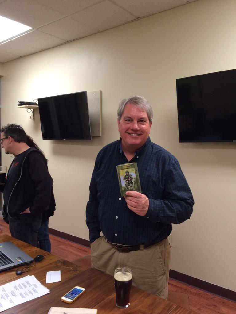 thespiel's tweet photo. At the launch party for Airborne Commander with @stratamaxGames. Congrats on funding! http://t.co/GMA8BT2EFY