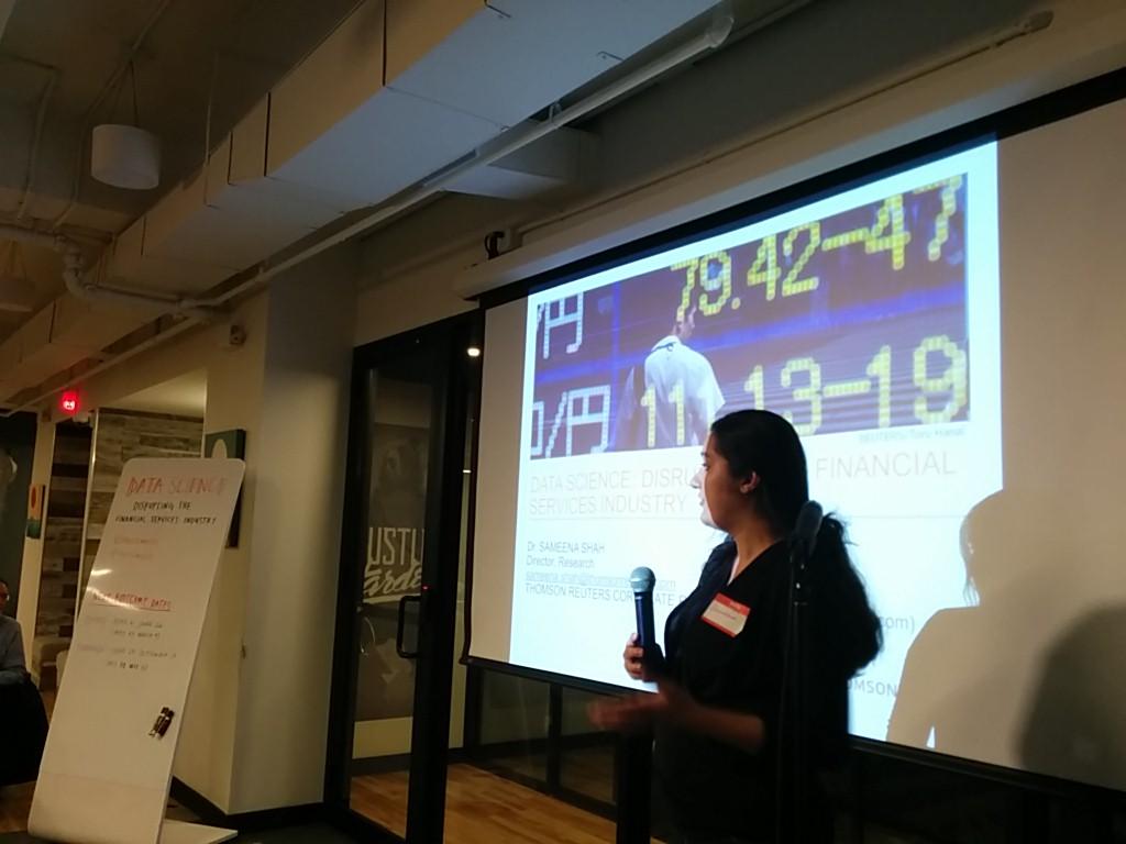 dontusethiscode's tweet image. Sameena Shah from @thomsonreuters talking about large scale textual data analysis. @thisismetis @pythonquants