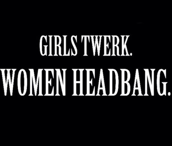 #GirlsTwerk #WomenHeadbang http://t.co/Fg7XmHTDeW<a href="/tag/girlstwerk"class="tags">#GirlsTwerk</a><a href="/tag/womenheadbang"class="tags">#WomenHeadbang</a>