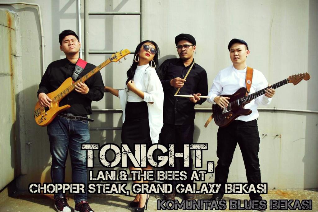 Lanithebees's tweet image. Malam ini Lani and The Bees akan main di Komunitas Blues Bekasi. Yang ada disekitaran melipir yuk :&apos;)