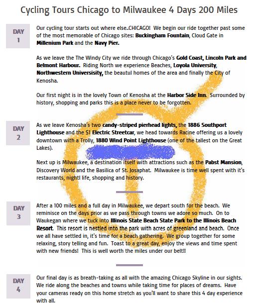 IntrepidTrails's tweet image. Bike Tour Chicago To Milwaukee, 4 days, 3 nights. Hotels included!