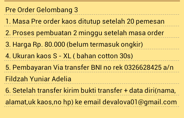 devalova_'s tweet photo. Buat cara pemesanannya bisa cek detailnya di gambar http://t.co/EhJfo1mgfP
