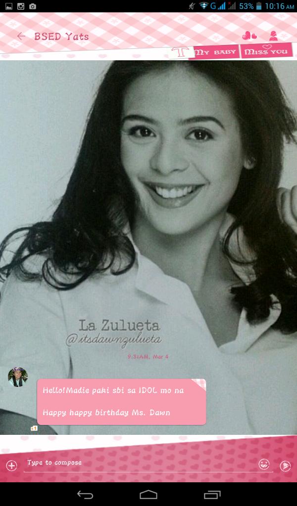 Happy happy Birthday 
to my one and only IDOL Ms. Dawn Zulueta.
At pinapasabi din po ng classmate ko Ma 