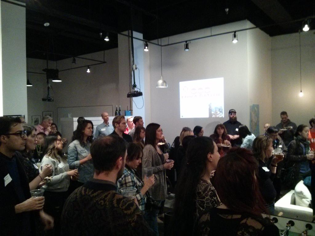 litenvoice's tweet image. Look at the crowd @LOCObc mixer! Thanks for having us @foodee