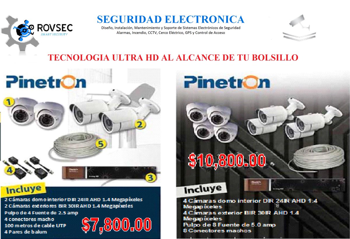 Rovsec_Security's tweet image. ¡¡¡TECNOLOGIA HD AL ALCANCE DE TUS BOLSILLOS!!!
 KIT´S DE 4 Y 8 CAMARAS A UN SUPER PRECIO!!!