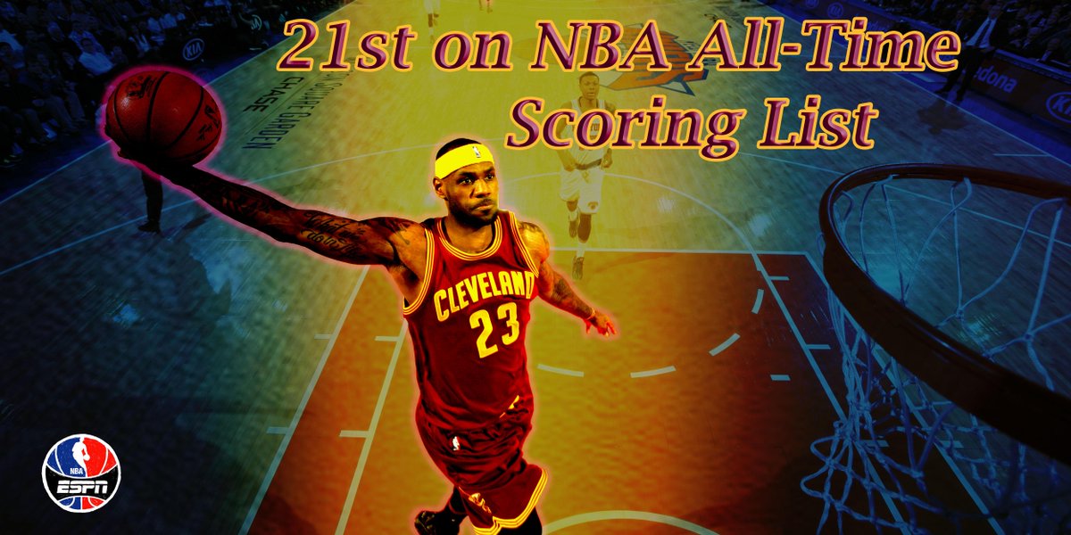 ESPNNBA's tweet photo. LeBron James has been busy. Last week he passed Allen Iverson on NBA all-time scoring list...this week, Ray Allen. http://t.co/rSLp9ajlq8